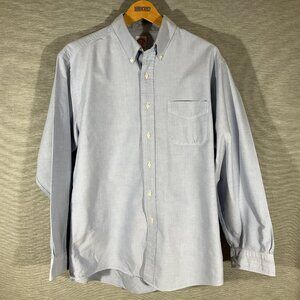 Classic Men's Brooks Brothers Blue Oxford Cloth Button Down, Size 16.5/35